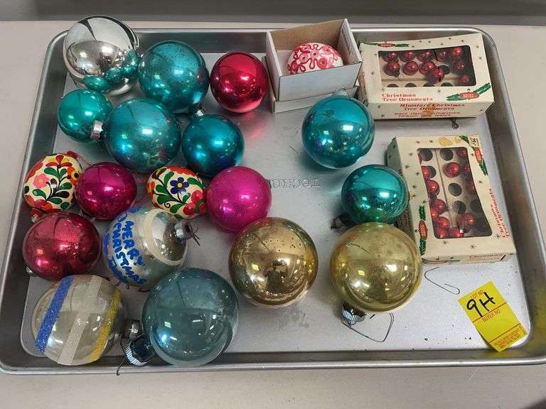 Just added!  Vintage Christmas bulb lot featuring miniature ornaments