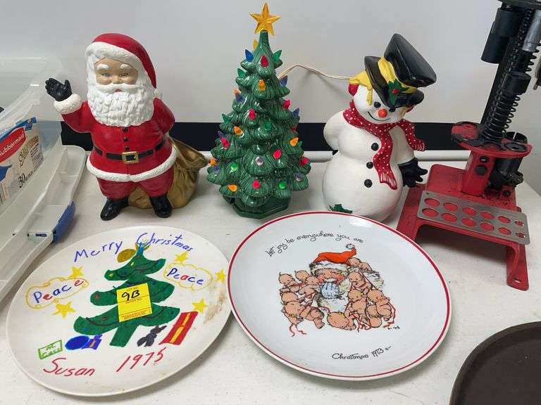 Vintage Christmas lot with ceramic tree