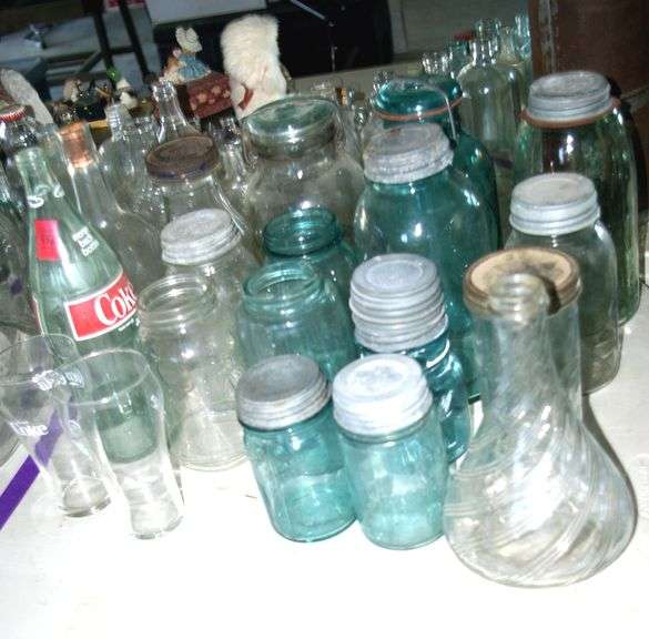 Assortment of Mason & Ball Glass Jars