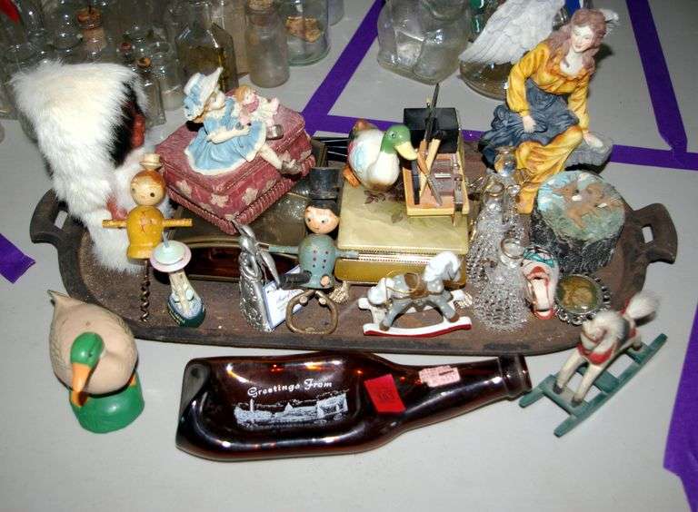 Tray & Assorted Knick Knacks