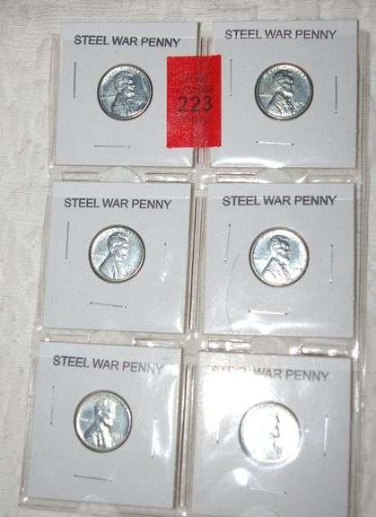 6 Steel War Pennies