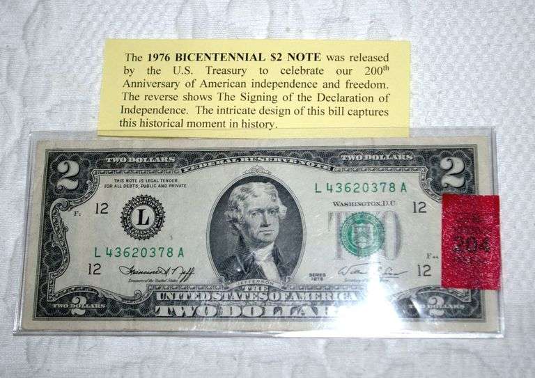 1976 Bicentennial $2.00 U.S. Note