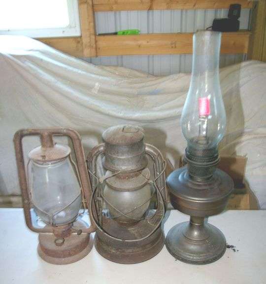 3 Vintage Oil Lamps