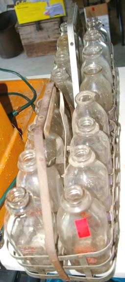 2 Totes Milk Bottles (Koontz, Abbots, Western Maryland & Other Dairies)