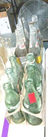 2 Metal Totes & Bottles