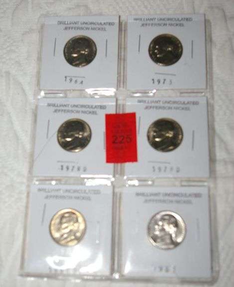 6 Uncirculated Jefferson Nickels