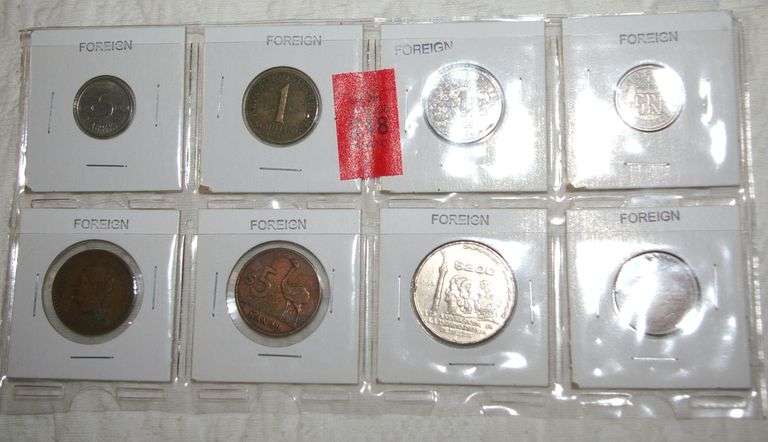 8 Foreign Coins