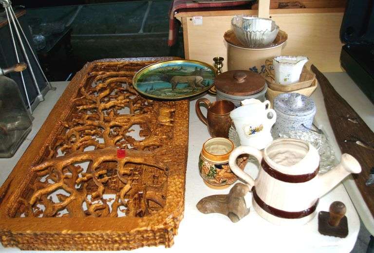 3-D Plaque, Ceramics & Assorted Knick Knacks