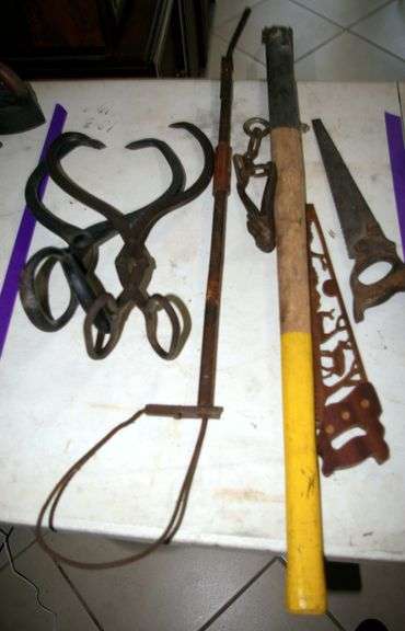 2 Ice Tongs, Saws, & Snare