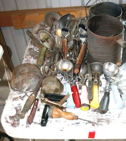 Large Collection of Vintage Kitchen Utensils