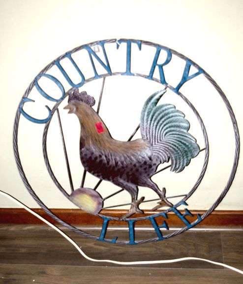 Metal Country Life Wall Plaque