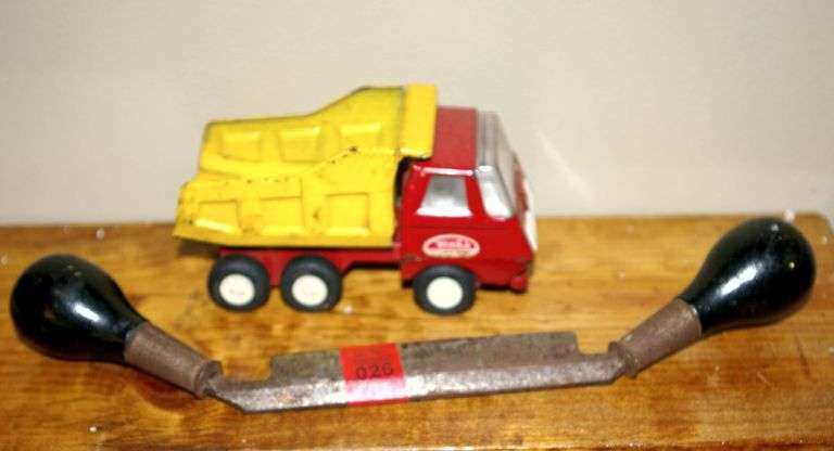 Metal Tonka Dump Truck & Draw Bar
