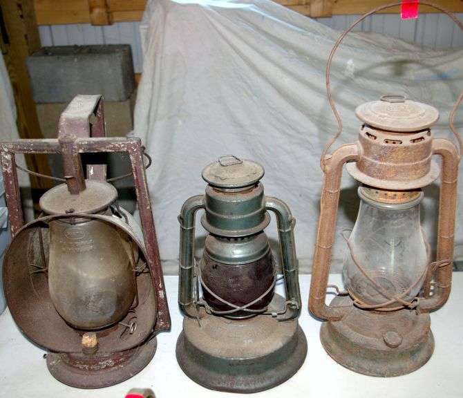 3 Vintage OIl Lamps
