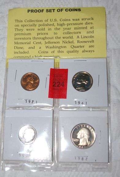 4 Proof U.S. Coins