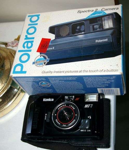 Polaroid Land Camera & Konica 35mm Camera