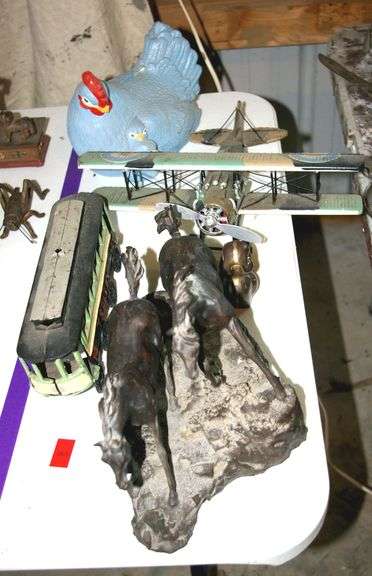 Sculpture, Plane, Train & Chicken