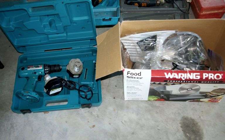 Waring Pro Meat Slicer & Makita Drill