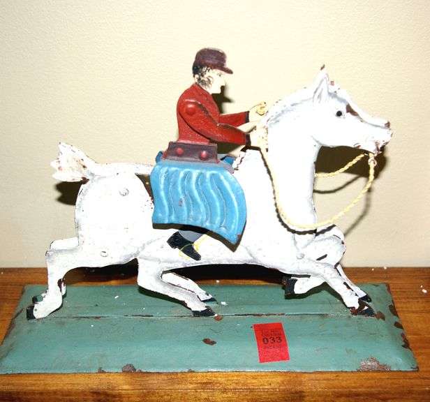 Tin Antique Horse & Rider