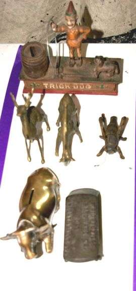 Brass Knick Knacks, Ice Shaver & Bank