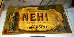 Vintage Tin Nehi Sign & 1947 Calendar