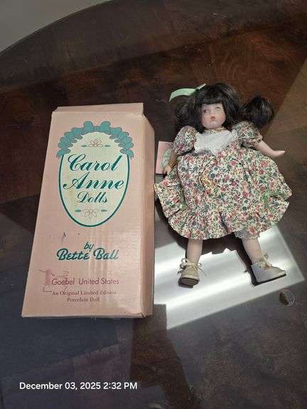 Carol Anne Limited Edition Musical Porcelain Doll by Bette Ball