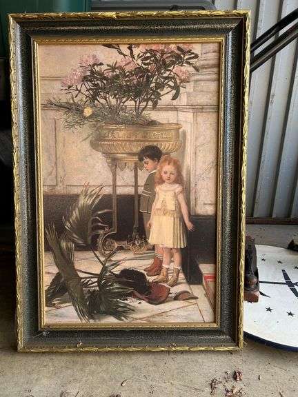 The Broken Flower Pot Framed Art Gold Frame (Rare) by Jan Verhas