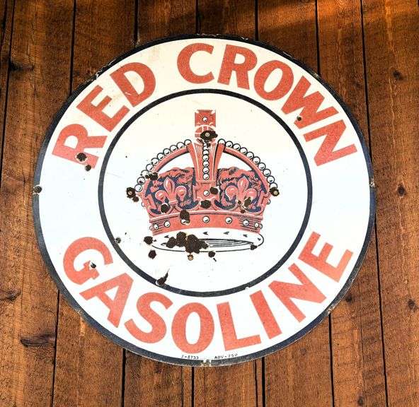 Red Crown Gasoline Sign