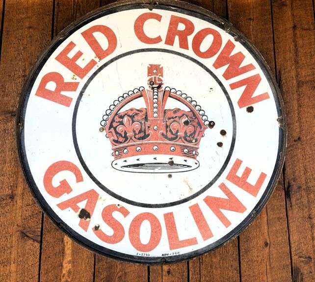 Red Crown Gasoline Sign