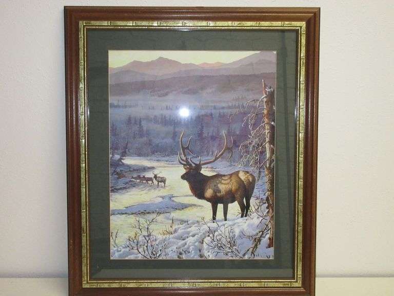 Elk Print Framed 23.5"x 28"