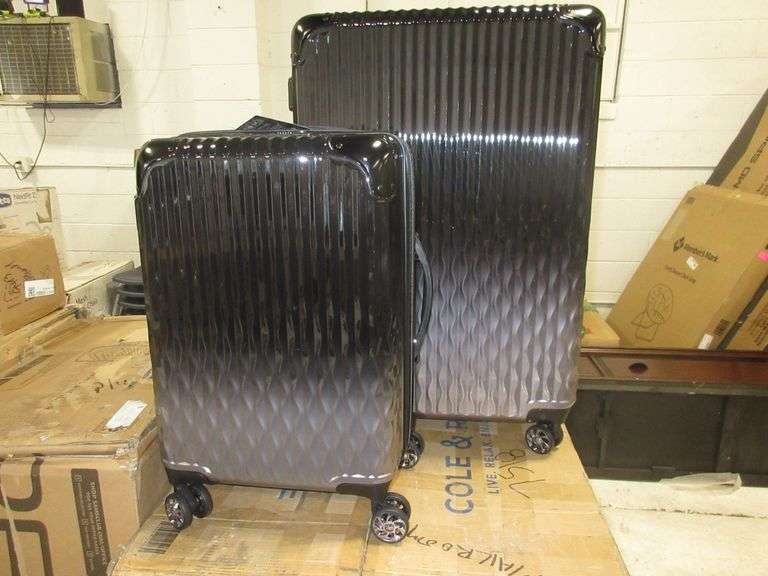 2Pc Luggage Set, Black