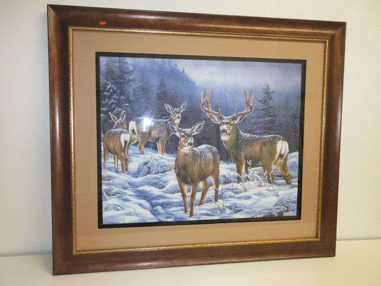 Deer Print Frame 23.5" x 20"