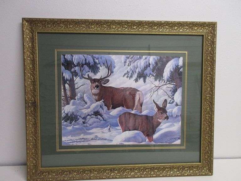 Deer Print Frame 36" x 30"