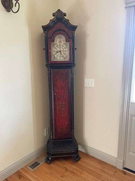 Painted Clock with Storage Shelves