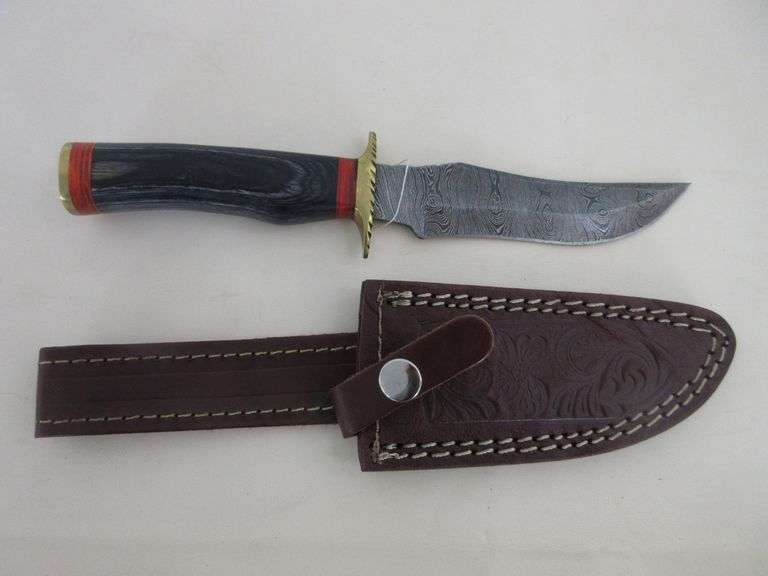 10" Damascus Steel Knife with Sheath