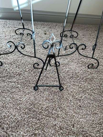 3) Wrought Iron Picture Stands