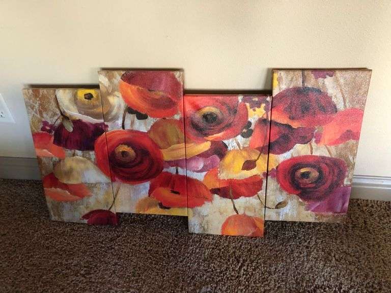 Hanging Wall Art Canvas Flowers