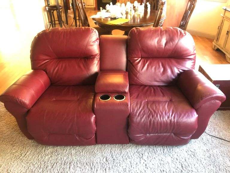 Leather Electric Reclining Sofa