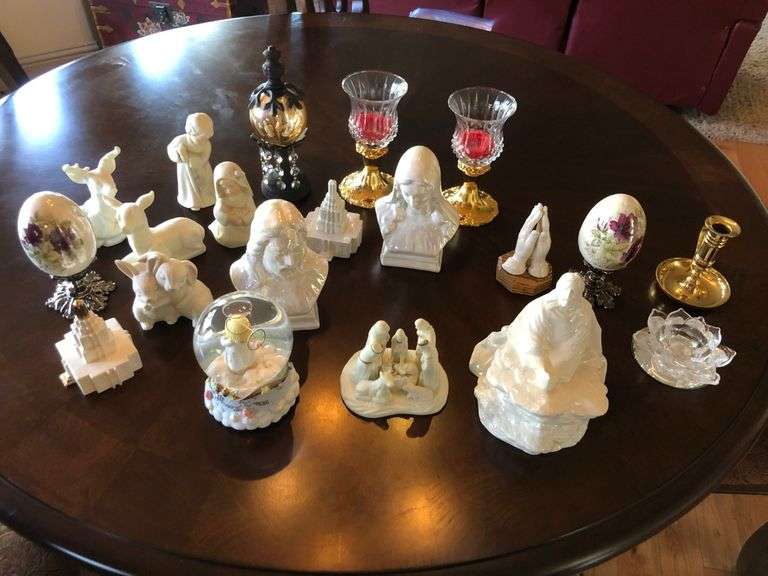 Glass Figurines, Statues, Eggs, Candle Holders