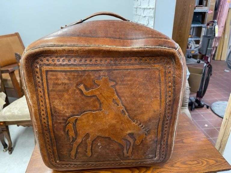 Leather Ottoman