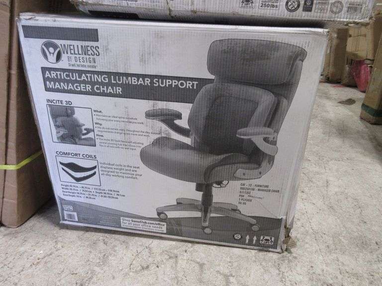 Articulating Lumbar Support Manager Chair