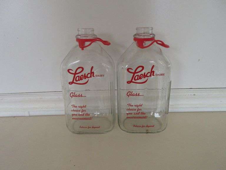 2) Laesch Half Gallon Milk Jugs