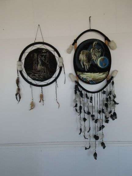 2) Wolf Dream Catchers