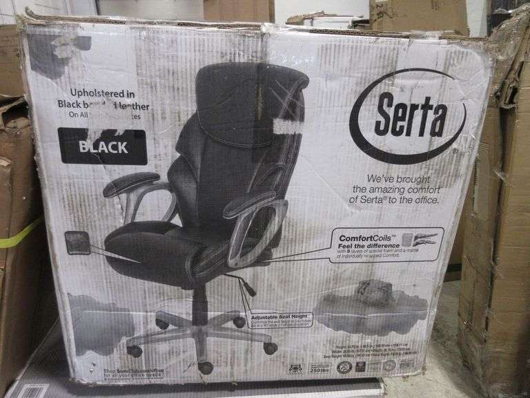 Serta Black Bonded Leather Office Chair