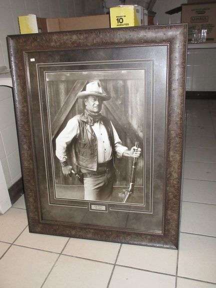 Framed John Wayne Photo