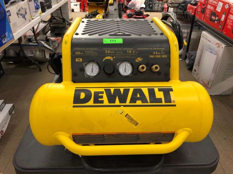 DeWalt Air Compressor with Wheels Prime Time Auctions, Inc.