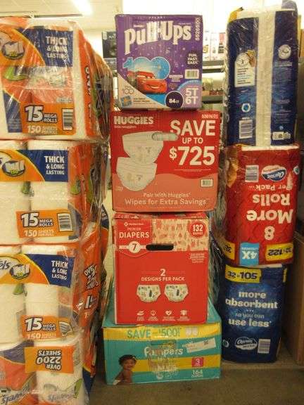 Pull Ups Diapers, Huggies Diapers, Members Mark Diapers, Pampers