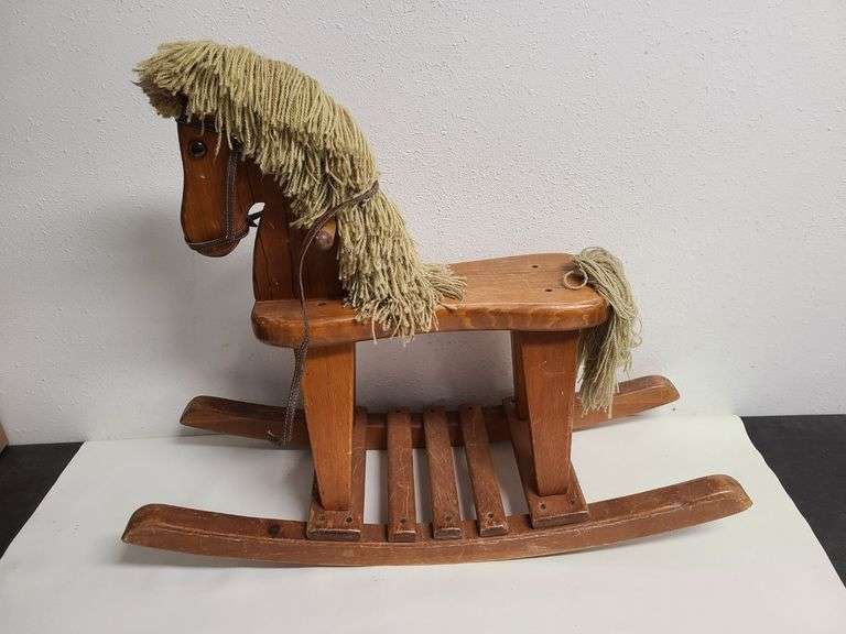 Vintage Wood Rocking Horse