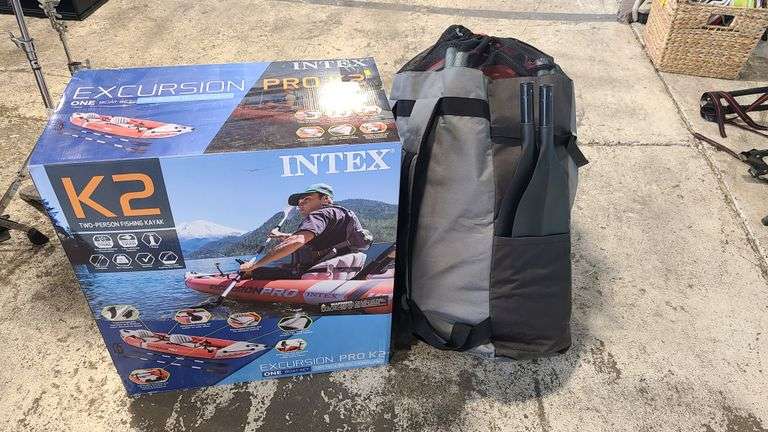 Intex K2 Two Person Fishing Kayak With Carrying Bag