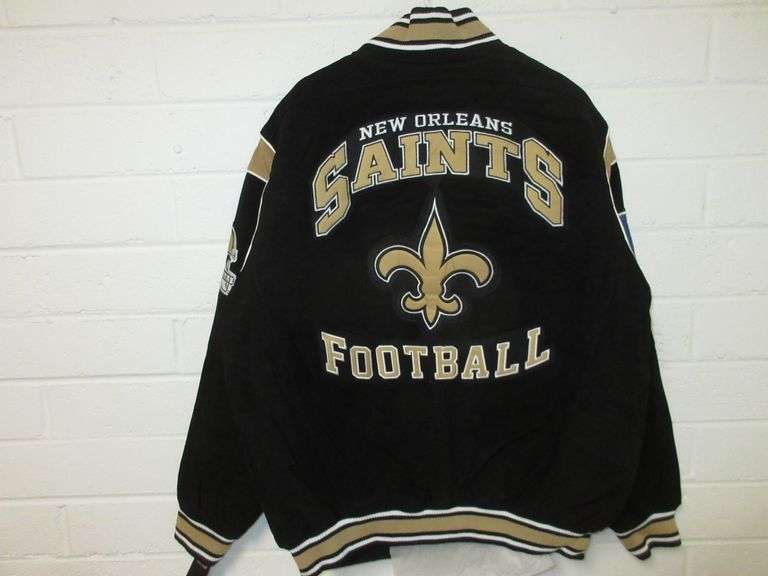 New Orleans Saints Football Leather Jacket, New Size XL