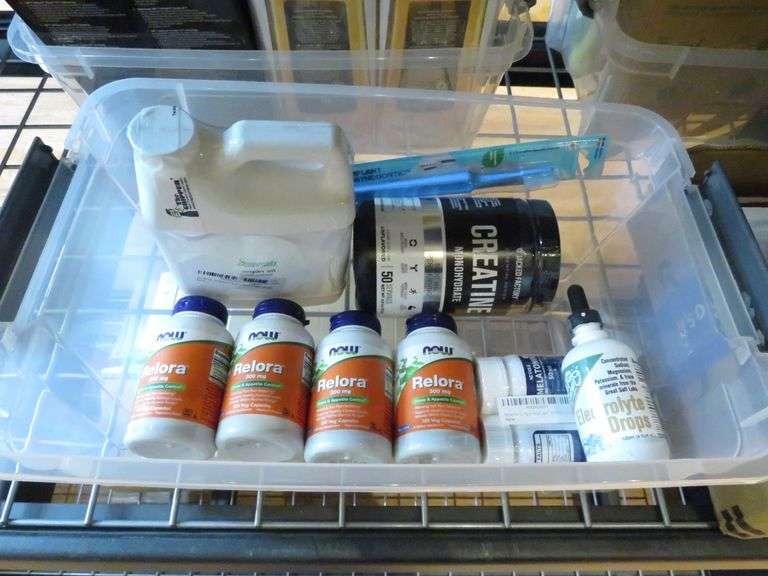 4) Relora, Melatonin, Electrolyte Drops, Creatine, Argan Oil